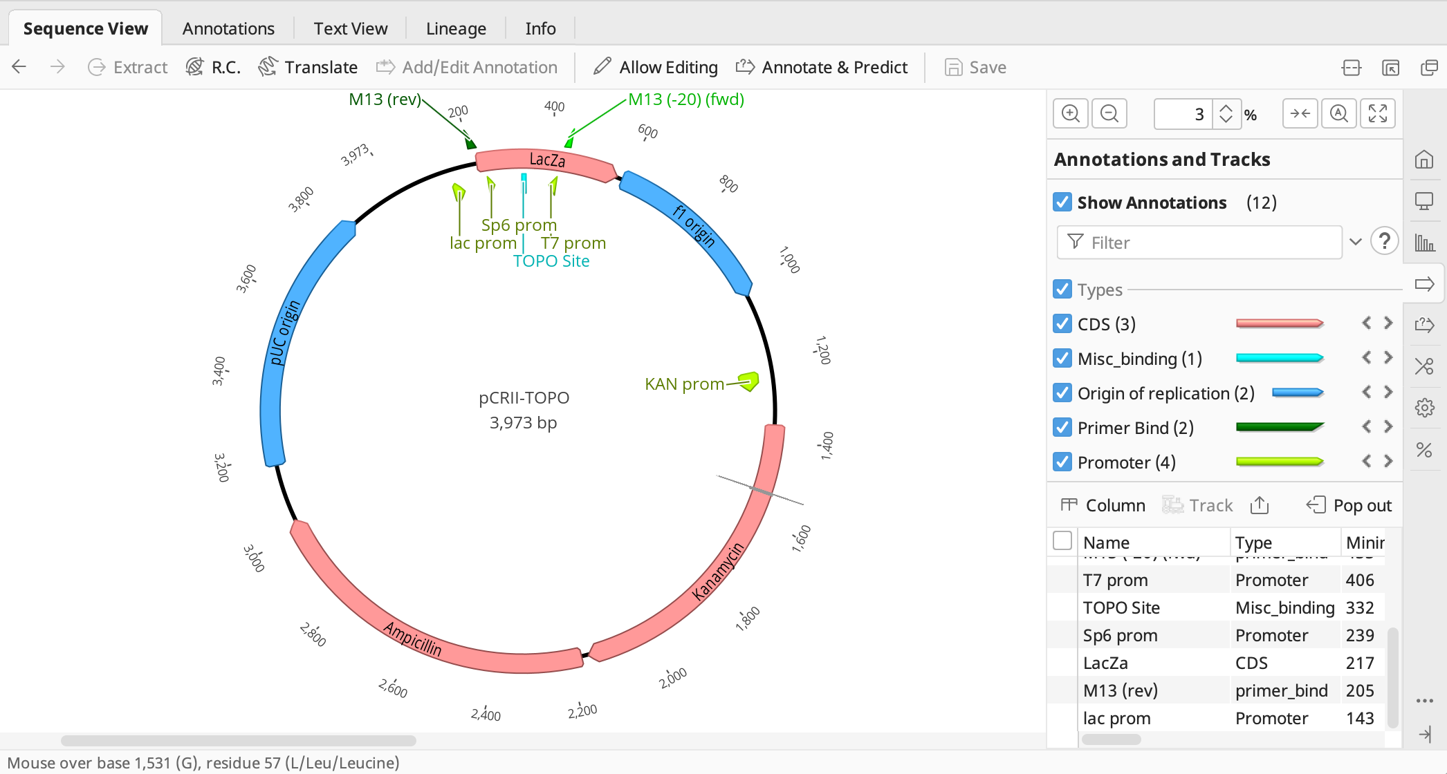 Geneious Prime_Sequence View_コントロールパネル_Annotationオプション