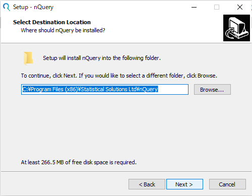 Setup-nQuery:インストール2-Select Destination Location