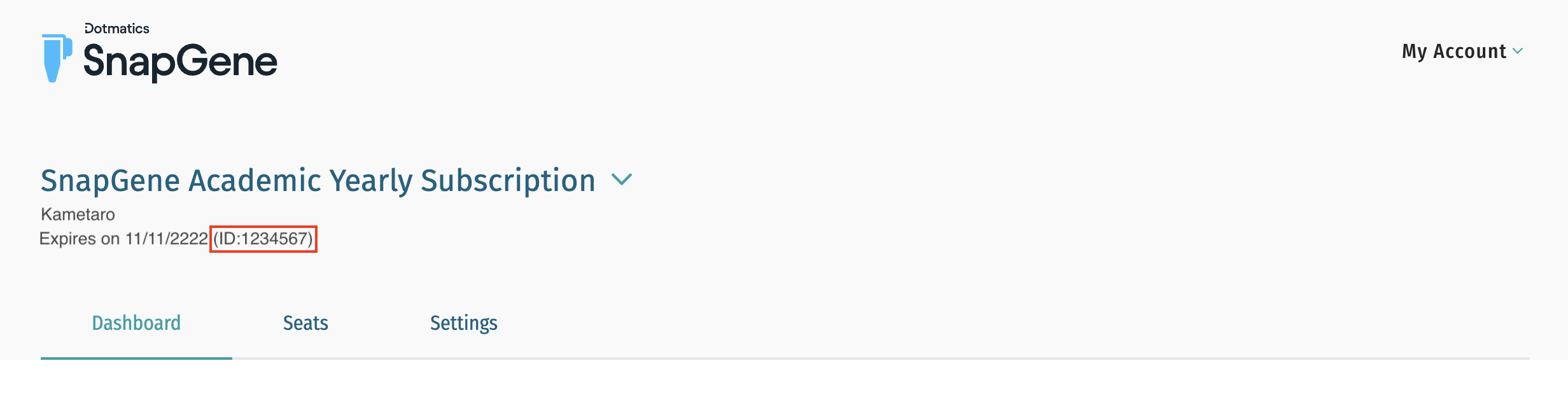 SnapGene_Account Page