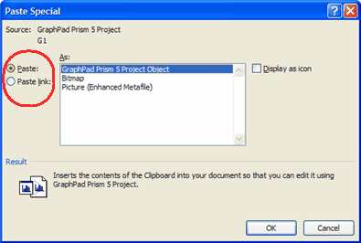paste special into word
